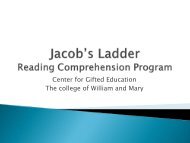 Jacob's Ladder Reading Comprehension Program