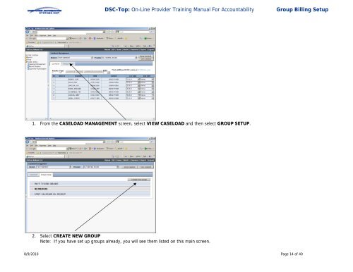 SEAS™ DSCtop On-Line Provider Training Manual for Accountability