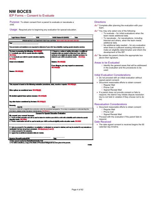 Forms Manual - NW Colorado BOCES