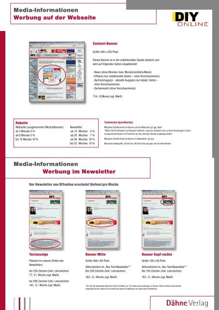 Mediadaten 2011 - DIYonline