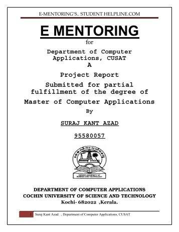 e mentoring - DSpace at CUSAT - Cochin University of Science and ...