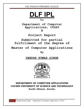 DLF IPL - DSpace at CUSAT - Cochin University of Science and ...