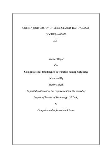 682022 2011 Seminar Report On Computational Intelligence in ...