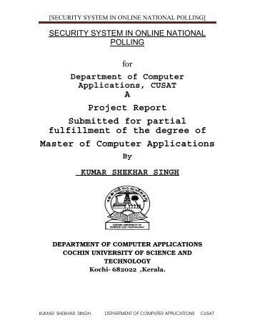 thesis submitted in partial fulfillment thesis submitted in partial fulfillment