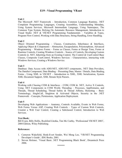 course structure - DSpace at CUSAT