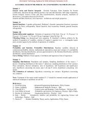 Information Technology Syllabus for 2002 Admission Semester III