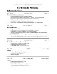 Curriculum vitae - Hans H. Stein