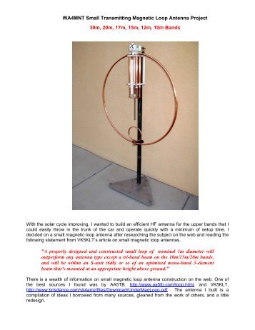 Small Magnetic Loop Antenna Project - QRPBuilder.com