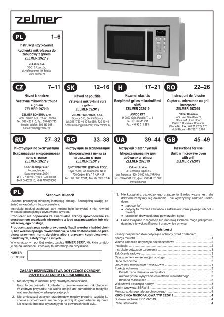 Návod k obsluze - Zelmer