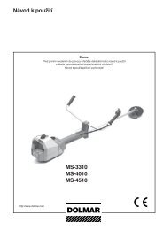 Návod k pouĎití MS-3310 MS-4010 MS-4510 - Katalog - Dolmar