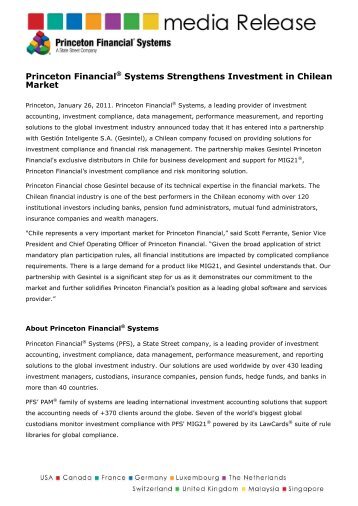 Princeton Financial® Systems Strengthens Investment in Chilean ...