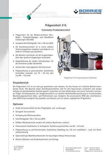 Anbaueinheit 315 - Borries Markier-Systeme GmbH