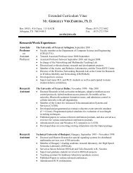 Extended Curriculum Vitae - Crystal - The University of Texas at ...