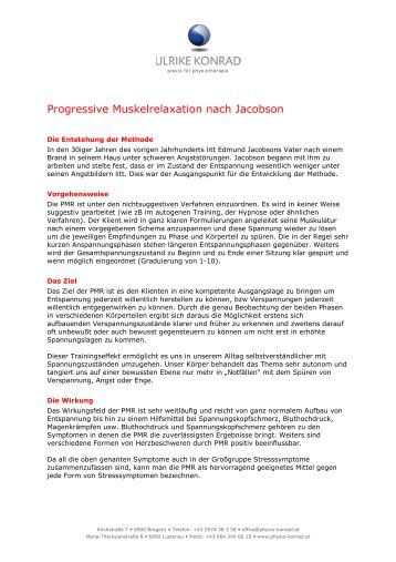 Progressive Muskelrelaxation nach Jacobson