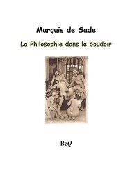 La philosophie dans le boudoir - La Bibliothèque électronique du ...