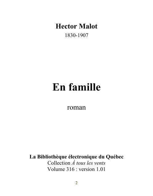 En famille - La Bibliothèque électronique du Québec