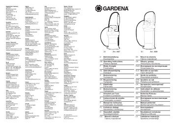 Instructies voor gebruik - GARDENA