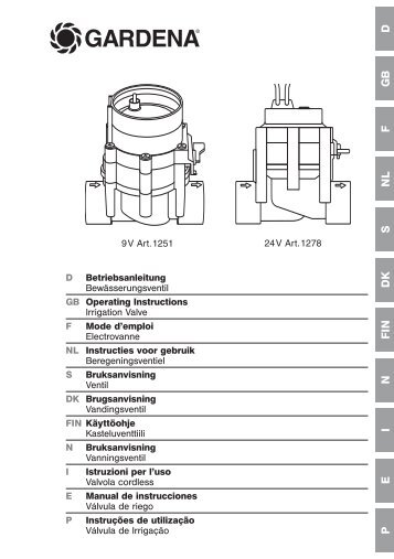 Instructions de service - GARDENA