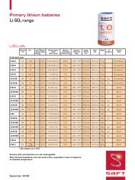 Primary lithium batteries Li-SO2 range - Fey Elektronik GmbH