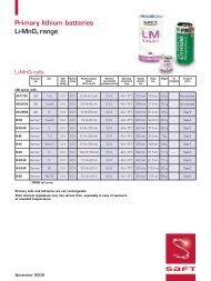 Primary lithium batteries Li-MnO2 range - Fey Elektronik GmbH