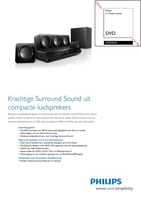 HTD3510/12 Philips 5.1 home cinema - Vanden Borre