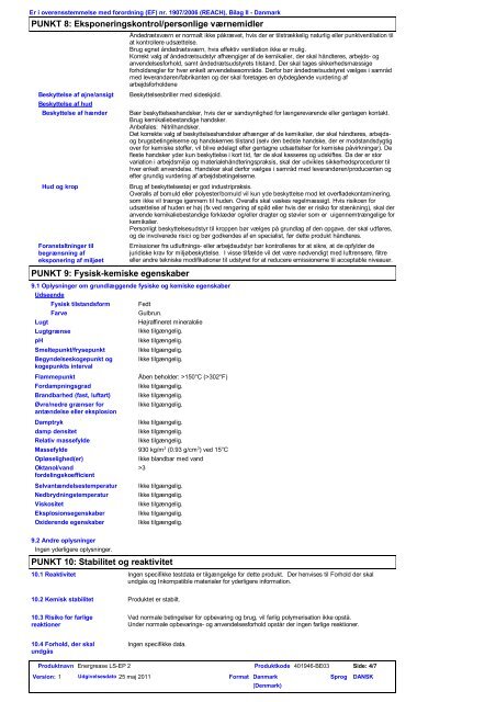 SIKKERHEDSDATABLAD - BP - PDS & MSDS Search