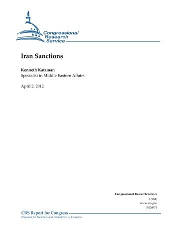Iran Sanctions - Foreign Press Centers