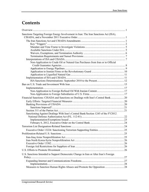 Iran Sanctions - Foreign Press Centers