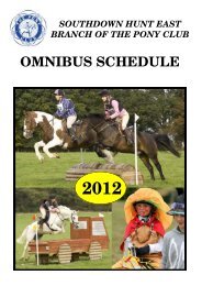 2012 - The Pony Club Branches