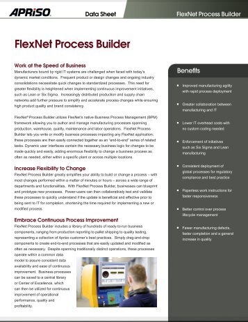 FlexNet Process Builder - Apriso