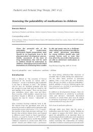 Assessing the palatability of medications in children - BMJ Group