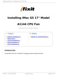 Installing iMac G5 17