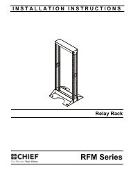 RFM_Series INSTALLATION INSTRUCTIONS - Chief