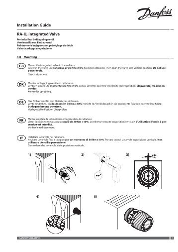 Installation Guide RA-U, integrated Valve - Danfoss.com