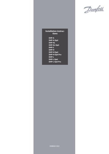 DHP-A, AL, C, H, L Installation instructions - Danfoss.com