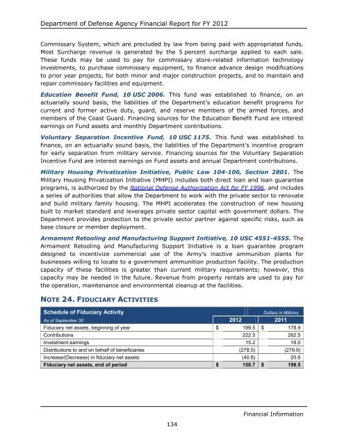 department of defense agency financial report fiscal year 2012