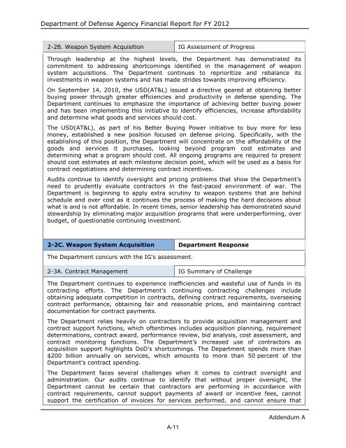 department of defense agency financial report fiscal year 2012