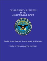 DEPARTMENT OF DEFENSE - Comptroller