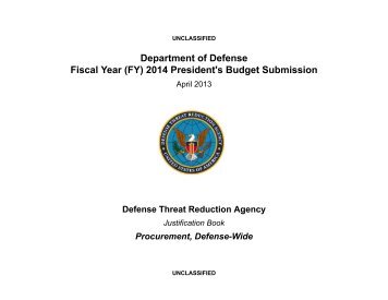 Defense Threat Reduction Agency - Office of the Under Secretary of ...