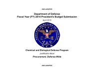 Chemical and Biological Defense Program - Office of the Under ...
