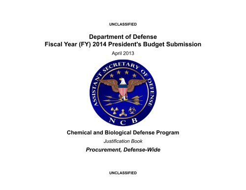 Chemical and Biological Defense Program - Office of the Under ...