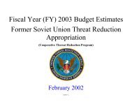 FY 03 CTR - Office of the Under Secretary of Defense (Comptroller)