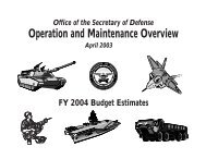 Operation and Maintenance Overview - Comptroller