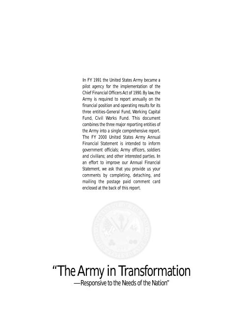 Department of the Army - Comptroller