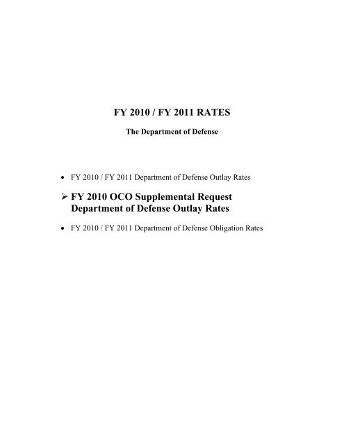 financial summary tables - Office of the Under Secretary of Defense ...