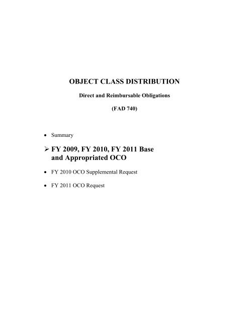 financial summary tables - Office of the Under Secretary of Defense ...