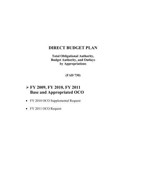 financial summary tables - Office of the Under Secretary of Defense ...