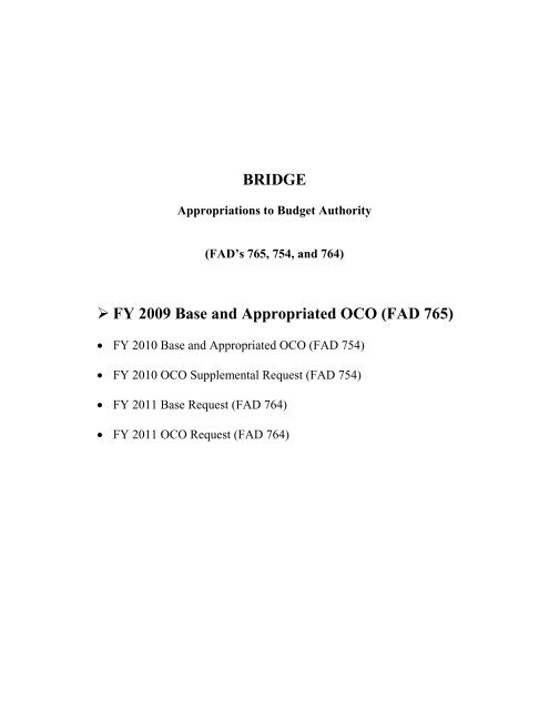 financial summary tables - Office of the Under Secretary of Defense ...