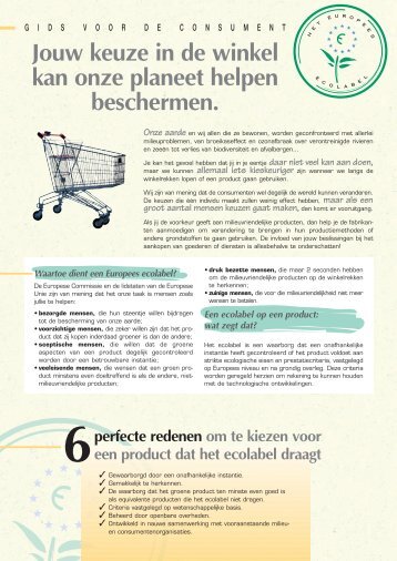 Infokit - Gids voor de consument - Ecolabel