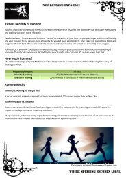 Fitness Benefits of Running How Much Running? Running Myths